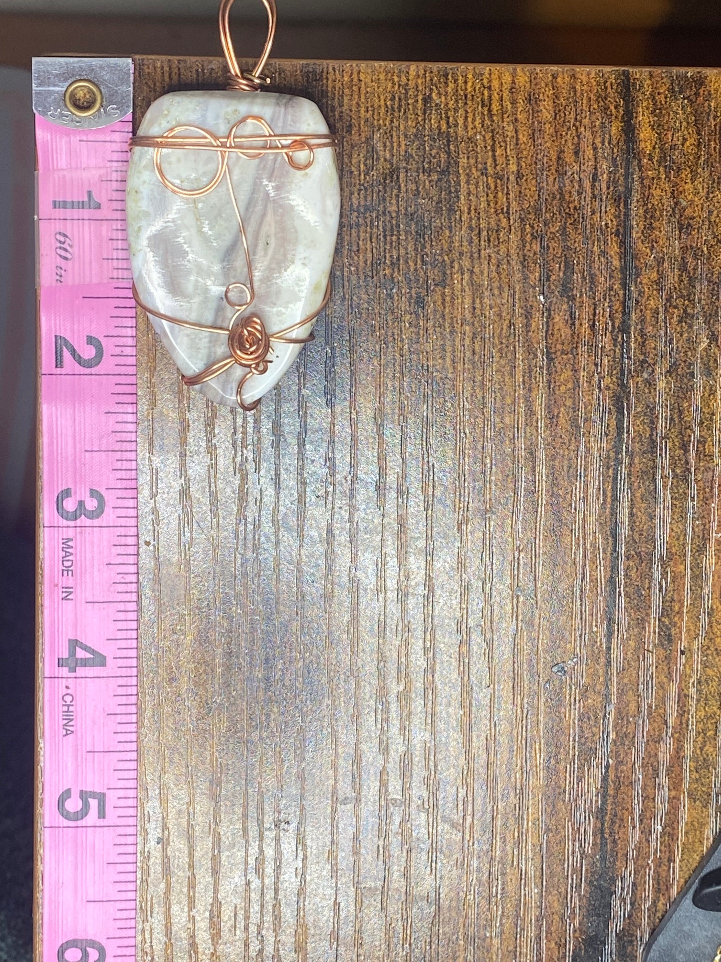 Cut & Polished River Stone Pendant