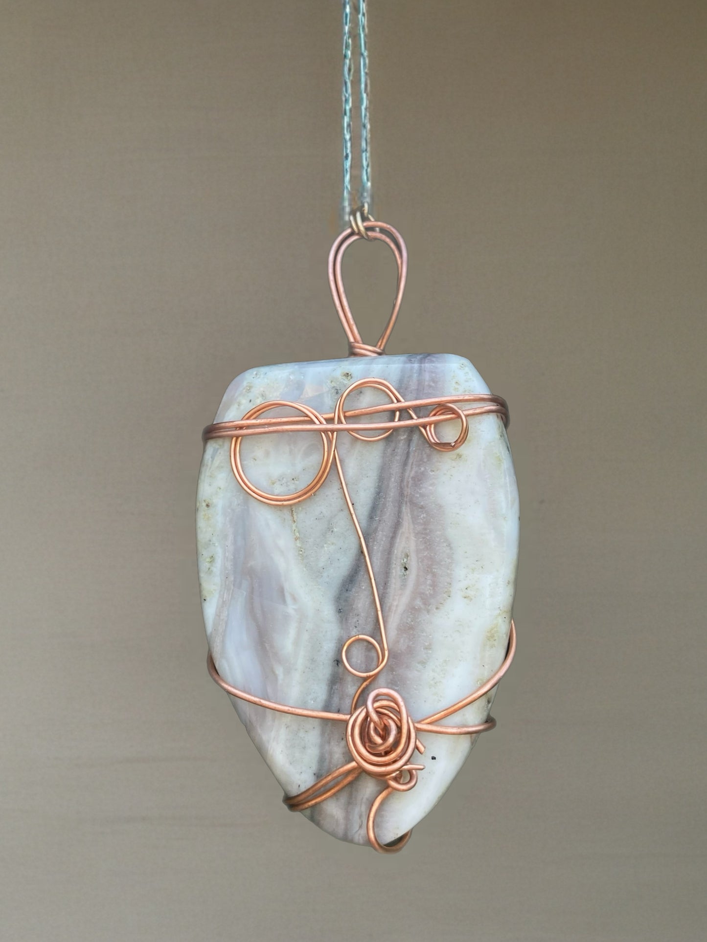Cut & Polished River Stone Pendant