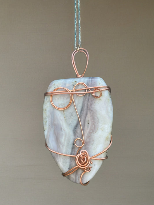 Cut & Polished River Stone Pendant