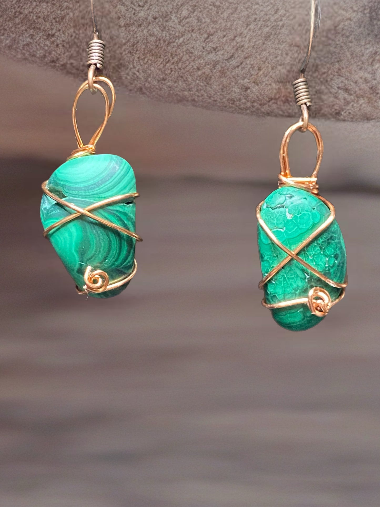 Malachite Drop Earrings